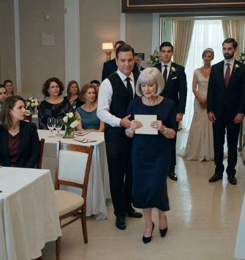 They parked the groom’s mother in row fourteen behind the service doors—until a silver-haired stranger sat beside her, covered her hand with his, and made the whole Chicago ballroom reconsider who deserved the front row. – News