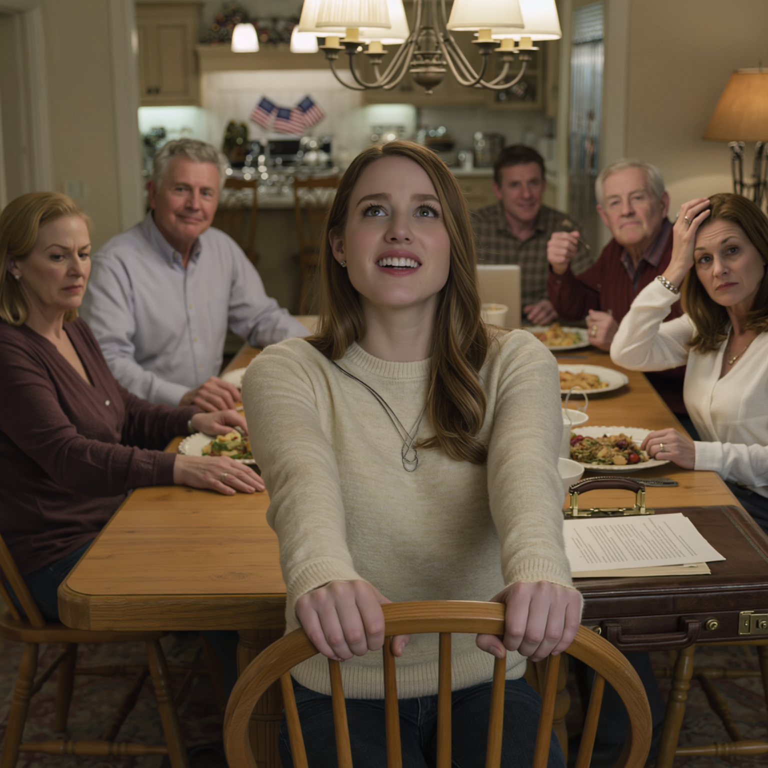 My mother begged me to come home for the holidays. After a 10-hour journey, I stood on her porch with my suitcase, tired but hopeful. She opened the door no greetings, no hugs just said, ‘You’ll look after your brother’s nieces and nephews. The whole family is going on holiday.’ Behind her, my brother grinned and told the children, ‘Don’t bother Grandma.’ Everyone burst out laughing as if I were the maid they had hired. I just smiled and said something calmly… and the laughter didn’t stop, it just paused. My mother’s mouth was dry. She kept shaking her head, whispering, ‘No… no… absolutely not.’ – News