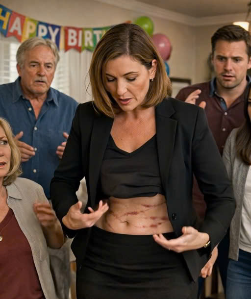 At my mom’s birthday party, my sister mocked my “fake illness” in front of everyone. What she didn’t expect was me opening my jacket — and revealing the scars. No one dared to laugh anymore. – News