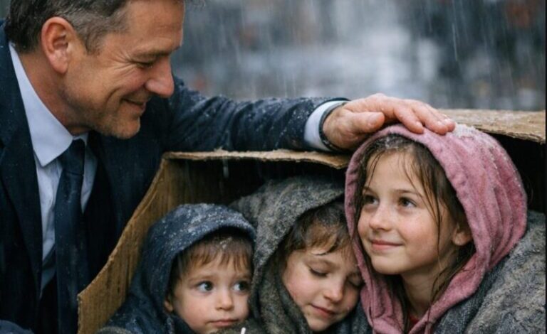 En man skyndade sig till kontoret, men på vägen, när han mötte hjälplösa barn, förändrades hans planer, och det han upptäckte på plats chockade honom