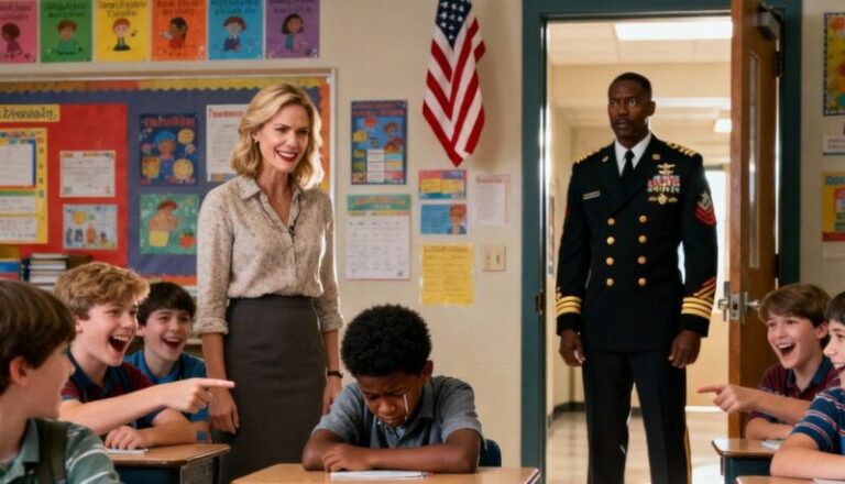 Barnet i klassen blev föremål för hån från läraren och klasskamraterna, men det som hände några minuter senare fick alla att tystna