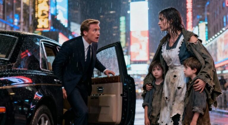 Tio år senare träffade en ensam miljardär en kvinna på gatan som tidigare hade arbetat som hans hushållerska, och det som avslöjades chockade honom på plats