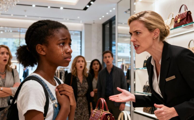 Händelsen i butiken, som snabbt fångade närvarandes uppmärksamhet, fick ett storslaget slut