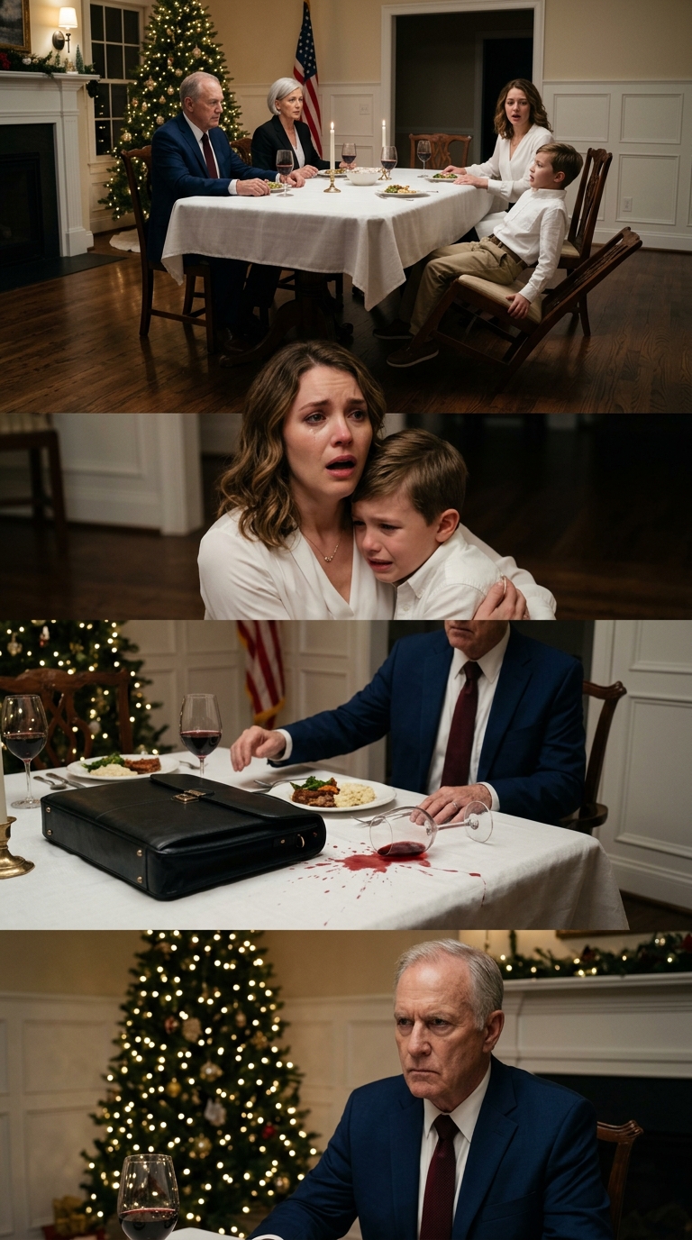 My Father Shoved My 9-Year-Old Son Away From the Christmas Table and Said, “That Seat Is for My Real Grandkid.” Twenty Adults Froze, My Mother Said Nothing, and My Sister Wouldn’t Even Look Up—So I Set a Thick Folder Between the Gravy Boat and His Hand, Looked Straight at My Parents, and Said, “You’ve Been Served,” and for the first time in my life, my father went pale.