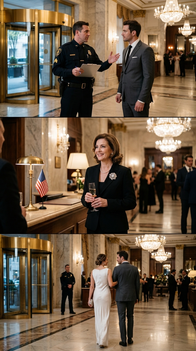 “I’m afraid you’ll need to use the service entrance this evening,” the guard told me, and my mother watched through the glass and smiled while my sister’s engagement party went on without pause, but no one in that ballroom knew the handwritten order on his clipboard was about to collide with the one truth they had spent years refusing to see about me.