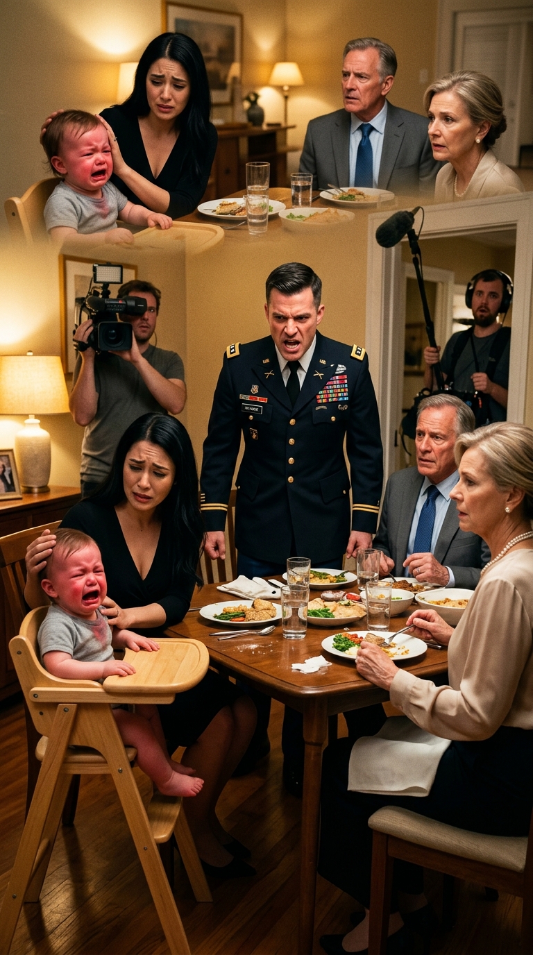 My sister slapped my six-month-old son at christmas dinner while my whole family stared, and my husband rose in uniform and said, “turn off the camera.” three days later, after my mother called me dramatic and my sister posted a fake “family healing” story, one text from my aunt lit up my phone: “this isn’t the first time,” and i finally understood why.
