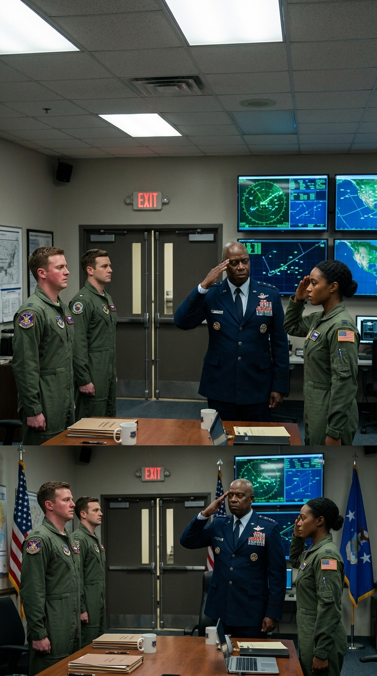 My half brother laughed in a packed Red Flag briefing room and said, “Sweetie, this is for real pilots, not women looking for a husband.” Ten seconds later, a three-star general walked past him, saluted me, and said, “Falcon 1, the floor is yours.” The room went silent, but that wasn’t even the moment that broke him.