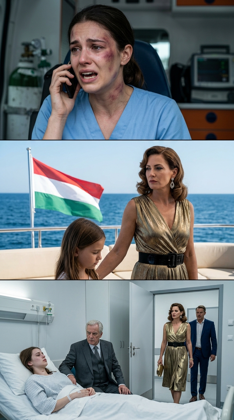 Vérzek egy mentőautó hátuljában. Felhívtam a szüleimet, és azt mondtam: „Vérre van szükségem – antitest negatív.” Anya azt mondta: „Egy hajóúton vagyunk a húgoddal. Mindjárt vitorlát bontaunk. Találd ki!” Aztán elájultam egy hordágyon. Három nappal később végre megjelentek a szüleim – rémülten, amikor meglátták a mellettem ülő férfit.