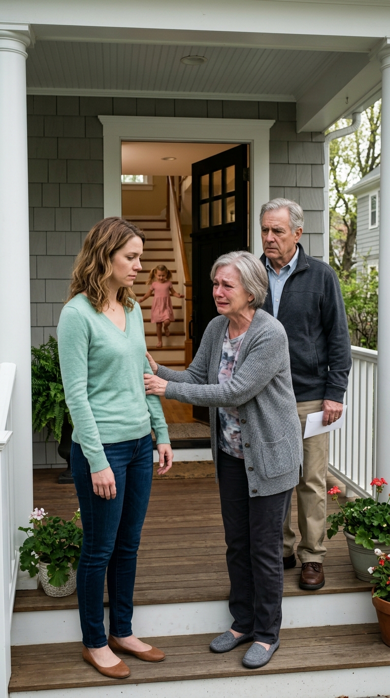 “‘We need your son,’ my father said on the porch of the house I built after he threw me out pregnant at sixteen—and just like that, the same parents who signed papers erasing me from the family came back smiling, carrying a blank check, begging for a grandson they had already promised to two hundred guests… without realizing the truth waiting inside my home was about to shatter everything.” – News