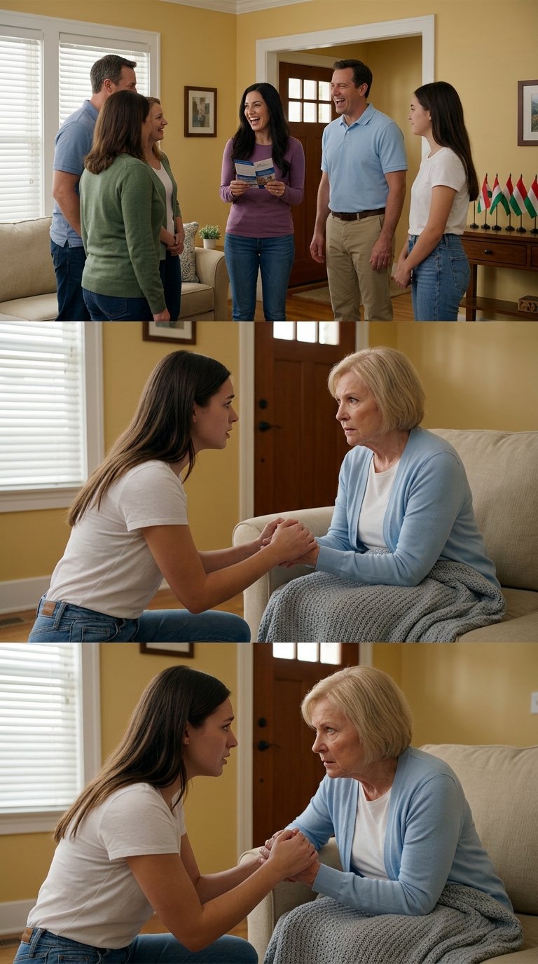 Egy családi összejövetelen – tizennégyen voltunk a nappaliban – „Alig várom a hawaii nyaralásunkat.” Apa nevetett: „Te nem vagy a miénk. Maradj itt. Vigyázz a nagymamára.” Bólintottam… amíg a nagymama azt nem suttogta: „Engedjétek el őket… ő fog…”